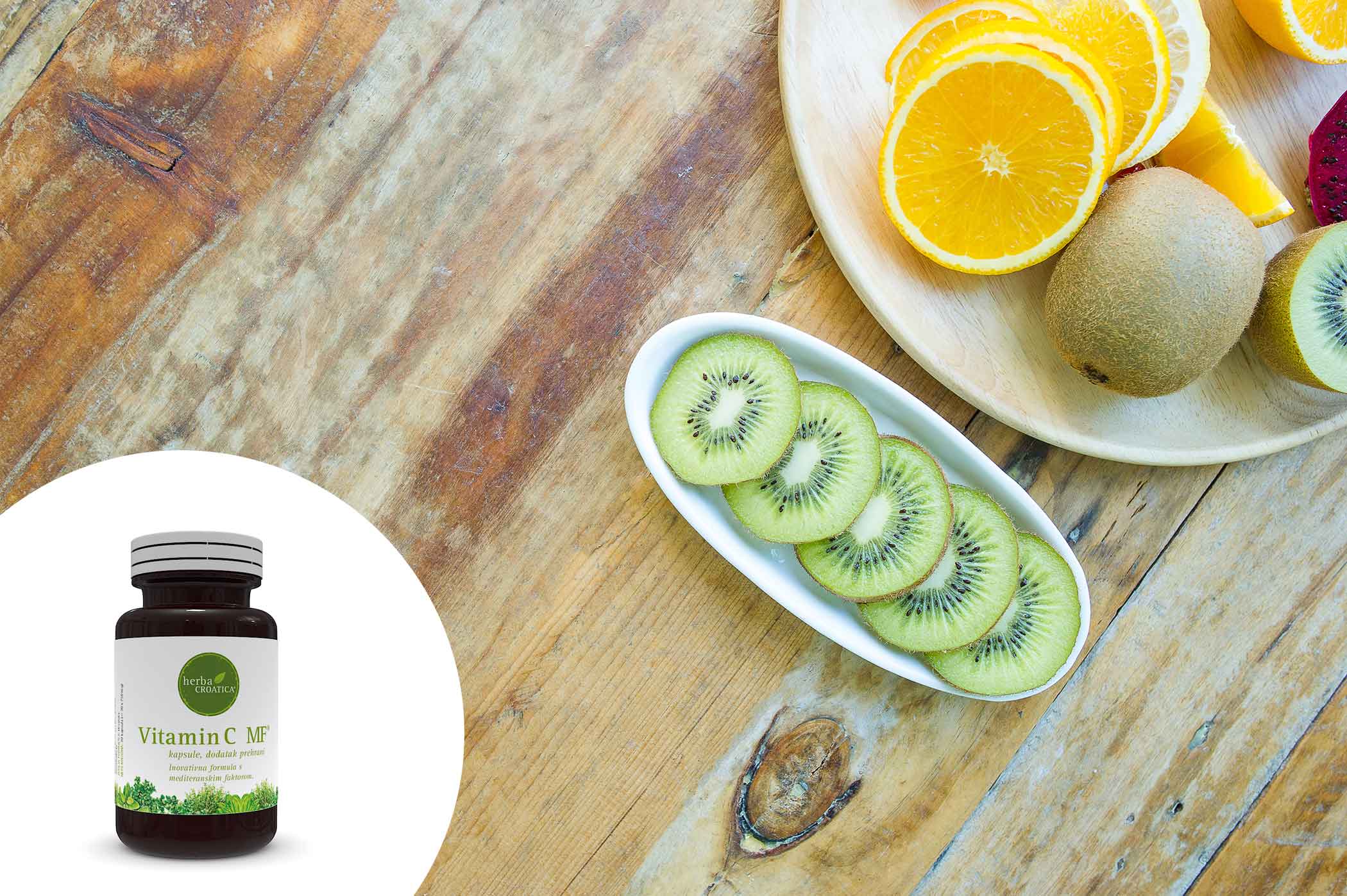 Vitamin C kapsule sa limunom i kivijem